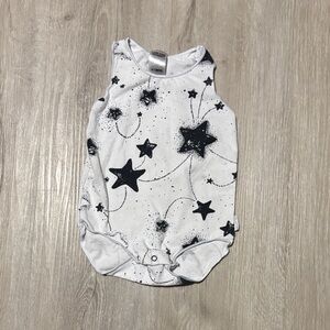 Bonds Black and White Star Bodysuit